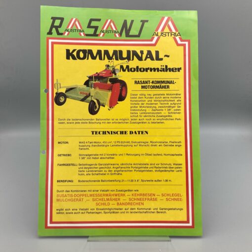 RASANT Prospekt Kommunal-Motormäher