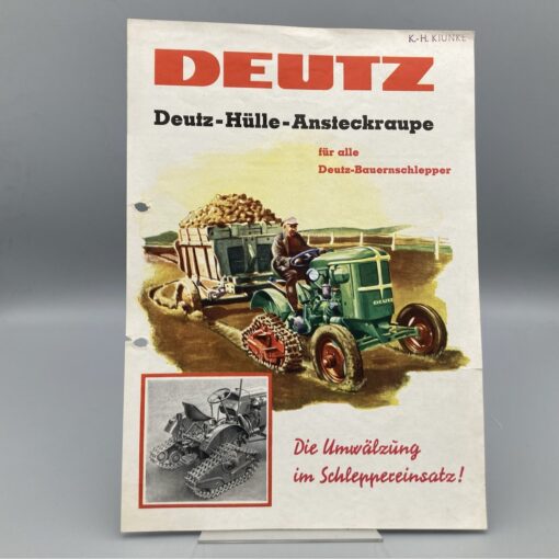 DEUTZ Prospekt Hülle-Ansteckraupe für alle Deutz-Bauernschlepper