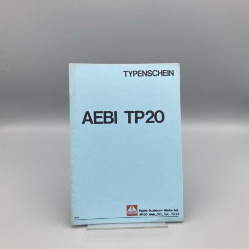 AEBI Typenschein für Transporter TP20