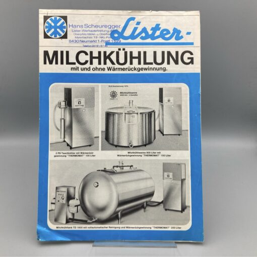 LISTER Prospekt Milchkühlung