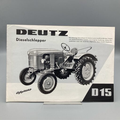 DEUTZ Prospekt Dieselschlepper D15