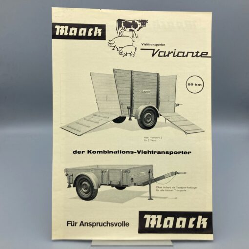 MAACK Prospekt Kombinations-Viehtransporter