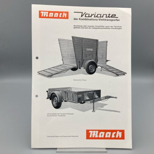 MAACK Prospekt Kombinations-Viehtransporter