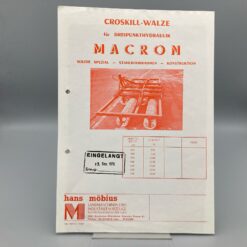 H. MÖBIUS Prospekt Crosskill-Walze "Macron"