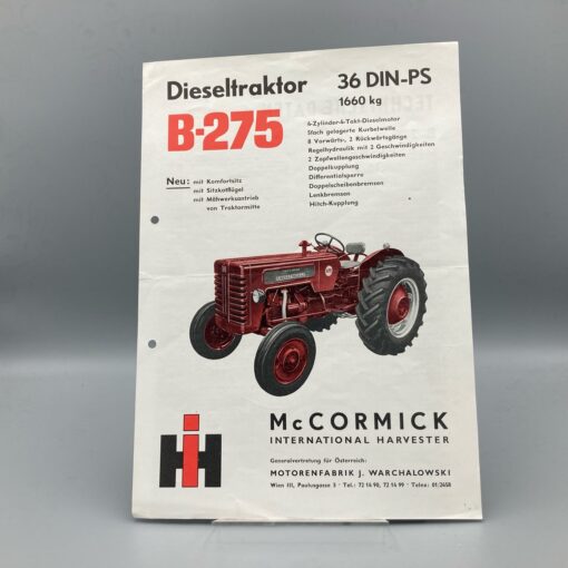 IHC McCORMICK Prospekt Traktor B-275