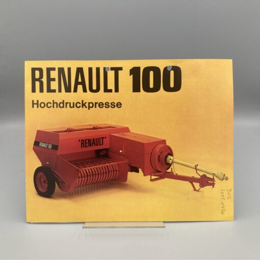 RENAULT Prospekt Hochdruckpresse 100