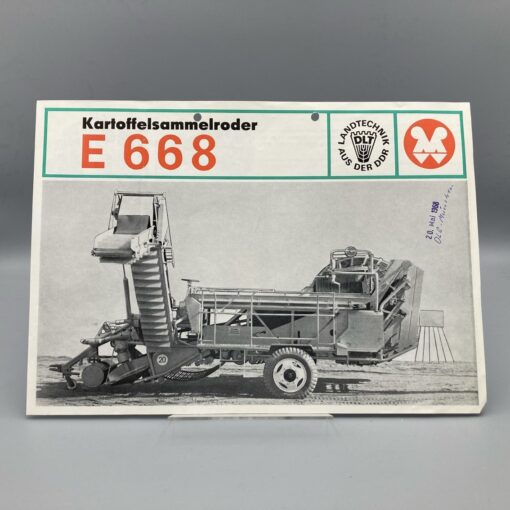 VEB WEIMAR-WERK Prospekt Kartoffelsammelroder E668