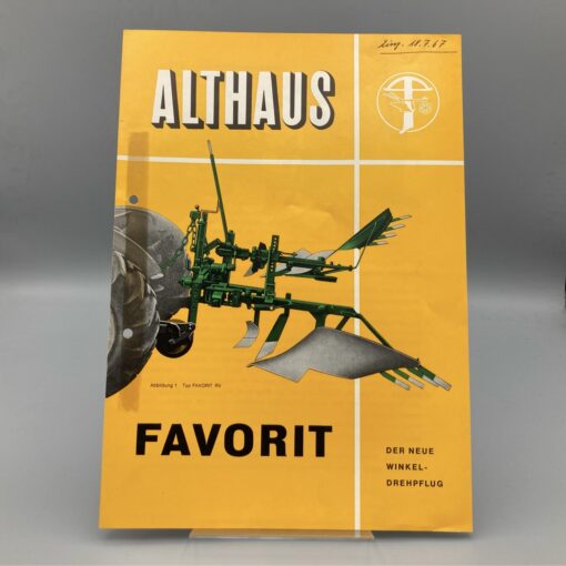 ALTHAUS Prospekt Pflug "Favorit"