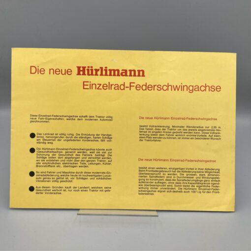 HÜRLIMANN Prospekt Einzelrad-Federschwingachse