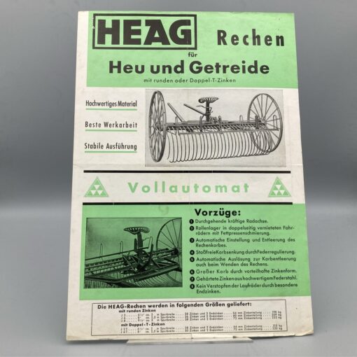 HEAG Prospekt Rechen u. Heuwender