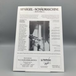 KLEIN HESSELINK Prospekt Spargel-Schälmaschine