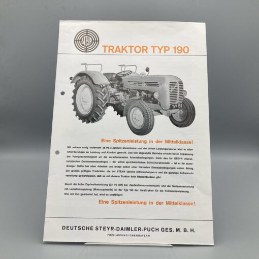 STEYR Prospekt Traktor Typ 190