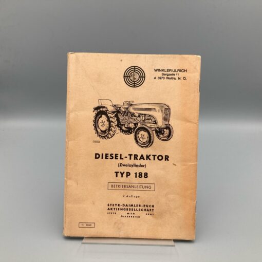 STEYR Betriebsanleitung für Traktor 188