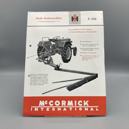 McCormick IHC Prospekt Heck-Anbaumäher