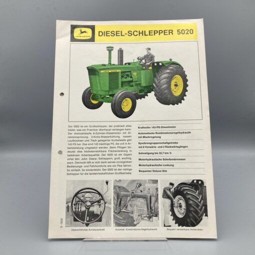 JOHN DEERE Prospekt Schlepper 5020