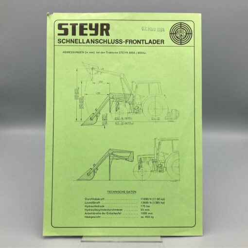 STEYR Technische Daten zu Schnellanschluss-Frontlader