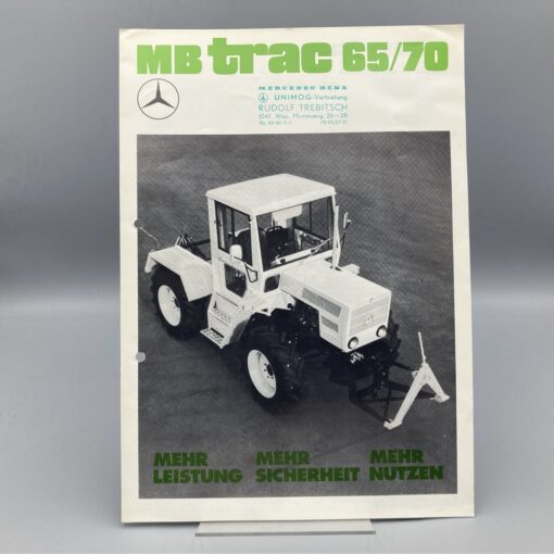 MERCEDES Prospekt Schlepper MB-trac 65/70