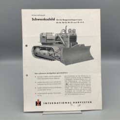 IHC Prospekt Schwenkschild für Raupenschlepper