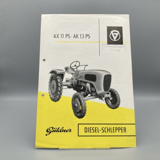 Güldner Prospekt Diesel-Schlepper AX/AK