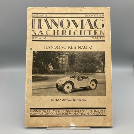 HANOMAG Nachrichten "Hanomag-Kleinauto" 06/07 1927