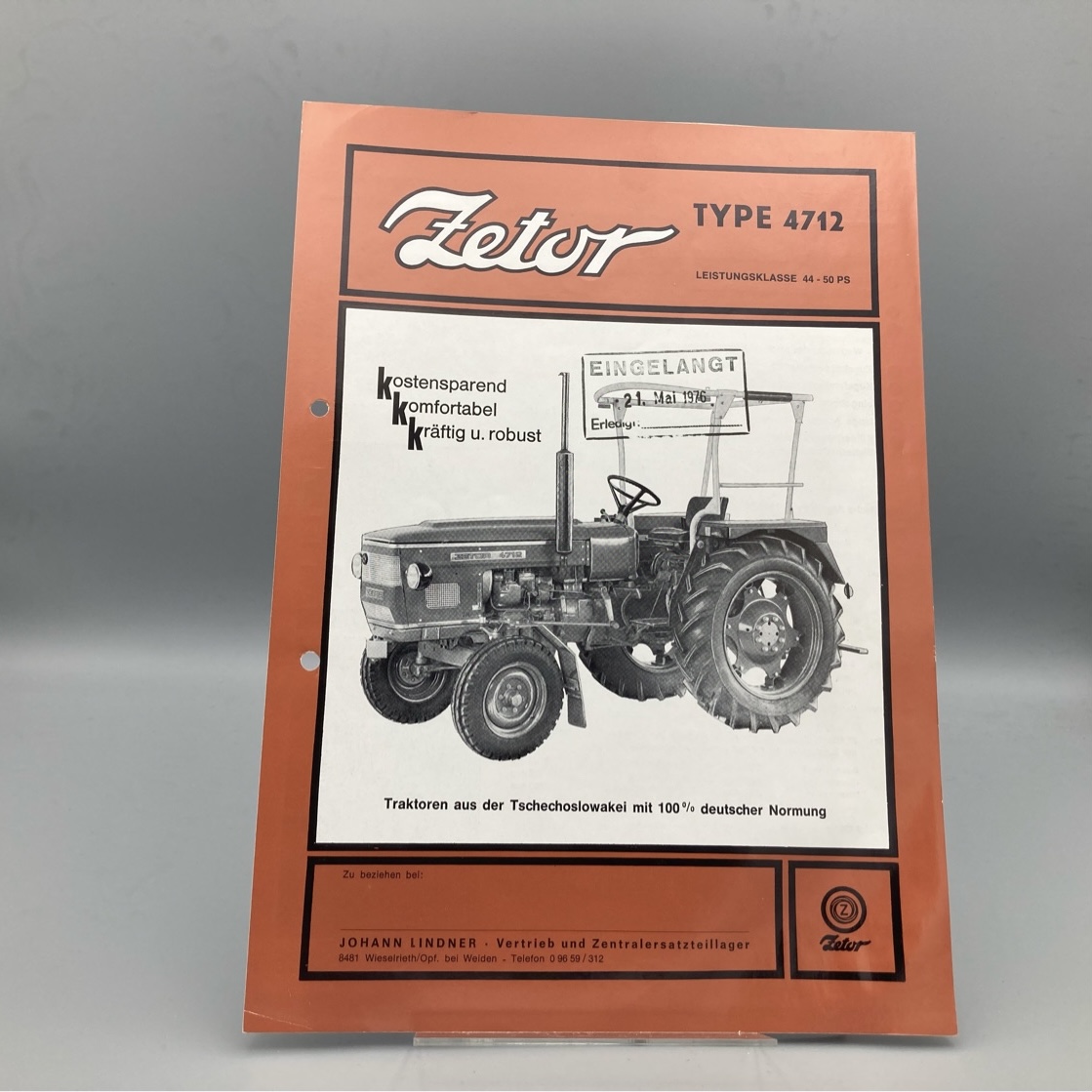 ZETOR Prospekt Traktor 4712 AgRaritäten Shop