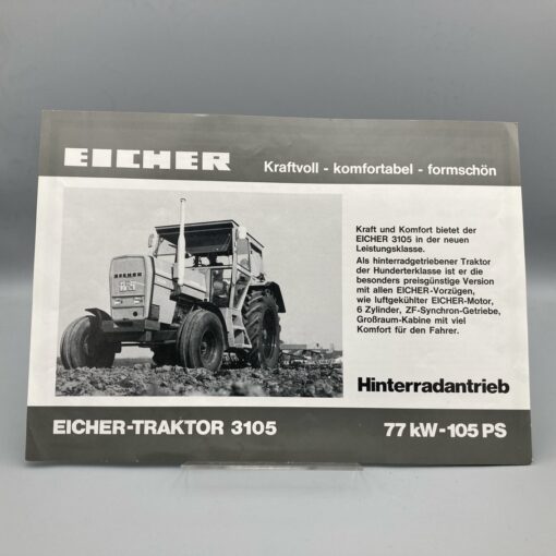 EICHER Prospekt Traktor 3105